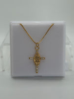 Graceful Mary Cross Necklace