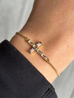 Baguette Cross Bracelet