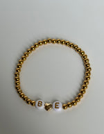 Gold Filled LOVE Beaded Bracelet