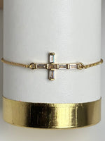 Baguette Cross Bracelet