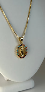 Miraculous Lady w/ Colored CZ Necklace