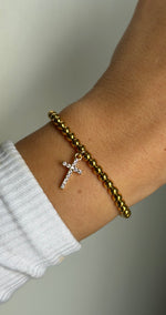 Gold Filled Beaded w/ Cross